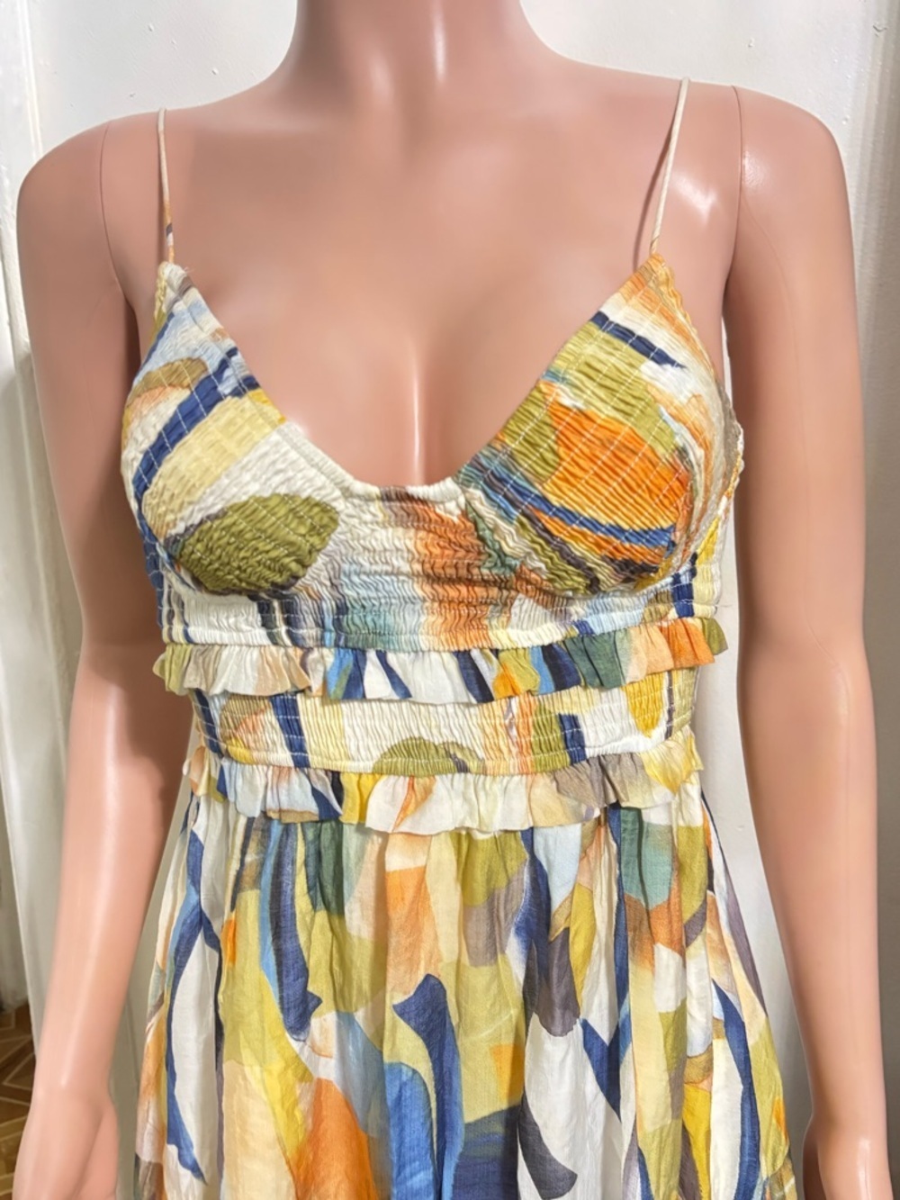 SAGE + PAIGE Women’s Multicolor Abstract Radiance Maxi Dress - Picture 7 of 13